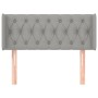 Testiera ad Orecchio Grigio Chiaro 93x16x78/88 cm in Tessuto