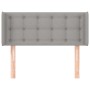 Testiera ad Orecchio Grigio Chiaro 83x16x78/88 cm in Tessuto