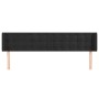 Testiera ad Orecchio Nera 183x16x78/88 cm in Velluto