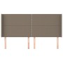 Testiera ad Orecchio Tortora 163x16x118/128 cm in Tessuto