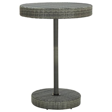 Set da Bar da Giardino 5 pz in Polyrattan Grigio