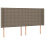 Testiera ad Orecchio Tortora 183x16x118/128 cm in Tessuto