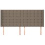 Testiera ad Orecchio Tortora 183x16x118/128 cm in Tessuto