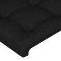 Testiera ad Orecchio Nera 183x16x118/128 cm in Tessuto