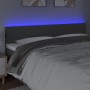 Testiera a LED Grigio Scuro 180x5x78/88 cm in Tessuto