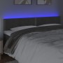 Testiera a LED Grigio Scuro 180x5x78/88 cm in Velluto