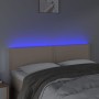 Testiera Cappuccino a LED 144x5x78/88 cm in Similpelle