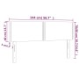 Testiera Cappuccino a LED 144x5x78/88 cm in Similpelle