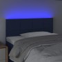 Testiera a LED Blu 90x5x78/88 cm in Tessuto