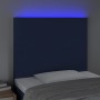 Testiera a LED Blu 90x5x118/128 cm in Tessuto