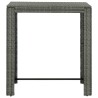 Set Bar da Giardino 7 pz con Cuscini in Polyrattan Grigio