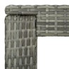 Set Bar da Giardino 7 pz con Cuscini in Polyrattan Grigio