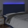 Testiera a LED blu 200x5x118/128cm in Tessuto