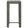 Set Bar da Giardino 5 pz con Braccioli in Polyrattan Grigio