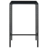 Set Bar da Giardino 3 pz con Cuscini Polyrattan Nero