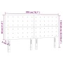 Testiera a LED Nera 200x5x118/128cm in Similpelle