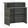 Set Bar da Giardino 5 pz con Cuscini Grigio