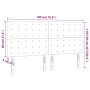 Testiera a LED Marrone Scuro 180x5x118/128 cm in Tessuto