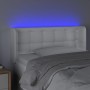 Testiera a LED Bianca 83x16x78/88 cm in Similpelle