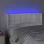 Testiera a LED Bianca 103x16x78/88 cm in Similpelle