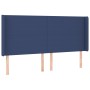 Testiera a LED Blu 163x16x118/128 cm in Tessuto