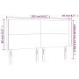 Testiera a LED Blu 163x16x118/128 cm in Tessuto