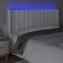 Testiera ad Orecchio Bianco 183x16x118/128 cm in Similpelle