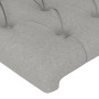 Giroletto con Testiera Grigio Chiaro 180x200 cm in Tessuto