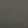 Giroletto con Testiera Grigio Scuro 120x200 cm in Velluto