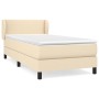 Giroletto a Molle con Materasso Crema 100x200 cm in Tessuto