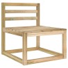 Set Salotto da Giardino 8 pz in Legno di Pino Impregnato Verde