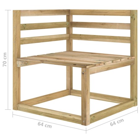 Set Salotto da Giardino 8 pz in Legno di Pino Impregnato Verde