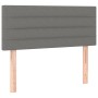 Giroletto a Molle con Materasso Grigio Scuro 80x200 cm Tessuto