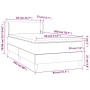 Giroletto a Molle con Materasso Nero 80x200 cm in Velluto