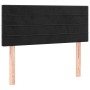 Giroletto a Molle con Materasso Nero 90x190 cm in Velluto