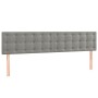 Giroletto a Molle con Materasso Grigio Chiaro 200x200cm Velluto