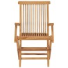 Sedie da Giardino con Cuscini Antracite 4pz Legno Massello Teak
