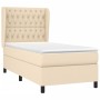 Giroletto a Molle con Materasso Crema 90x190 cm in Tessuto