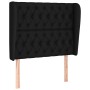 Giroletto a Molle con Materasso Nero 90x190 cm in Tessuto