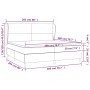 Giroletto a Molle con Materasso Blu Scuro 200x200 cm in Velluto