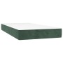 Giroletto a Molle con Materasso Verde Scuro 100x200 cm Velluto