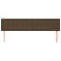 Testiera 2 pz Marrone Scuro 100x5x78/88 cm in Tessuto