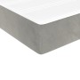 Materasso a Molle Grigio Chiaro 100x200x20 cm in Velluto