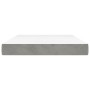 Materasso a Molle Grigio Chiaro 140x190x20 cm in Velluto