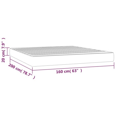 Materasso a Molle Crema 160x200x20 cm in Similpelle