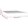 Materasso a Molle Insacchettate Marrone Scuro 140x200x20 cm