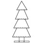 Albero di Natale Decorativo in Metallo Nero 125 cm