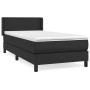 Giroletto a Molle con Materasso Nero 80x200 cm in Similpelle