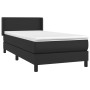Giroletto a Molle con Materasso Nero 80x200 cm in Similpelle