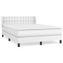 Giroletto a Molle con Materasso Bianco 140x190 cm in Similpelle